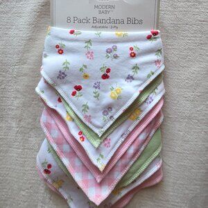 Spring Theme Baby Bandanas 8 Pack, NEW